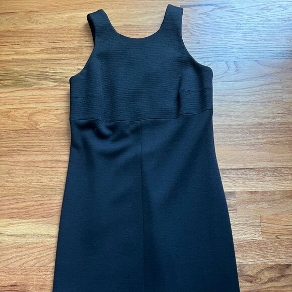 Vintage VERSUS Versace black wool empire waist shift dress xs-s Italy - Picture 1 of 10
